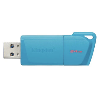 Kingston USB flash drive 64 GB USB 3.2 Gen 1 NEON Aqua Blue