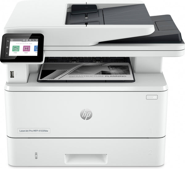 HP LaserJet Pro MFP 4103fdw - Wolf Pro Security Edition - multifunction printer B/W-laser-Legal (216 x 356 mm) (original)-A4/Legal (media)-up to 42 ppm (copying)-up to 42 ppm, USB 2.0, Gigabit LAN, Wi-Fi(n), USB host, Bluetooth