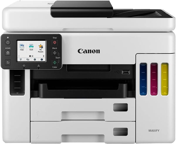Canon MAXIFY GX7010 - Multifunction printer - colorink-jet-refillable- up to 45 ppm (printing)-up to 24 ipm (printing)-600 sheets-USB 2.0, LAN, Wi-Fi(n), USB host