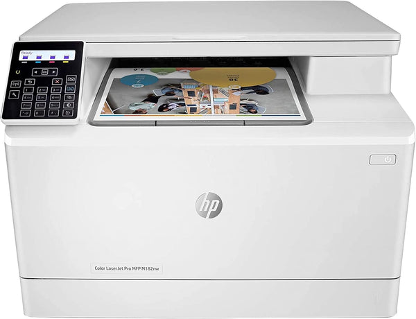 HP Color LaserJet Pro MFP M182nw - Multifunction printer - color laser-Legal (216 x 356 mm) (original)-A4/Legal (media)-up to 17 ppm (copying)-up to 16 ppm (printing)-150 sheets-USB 2.0, LAN, Wi-Fi(n)