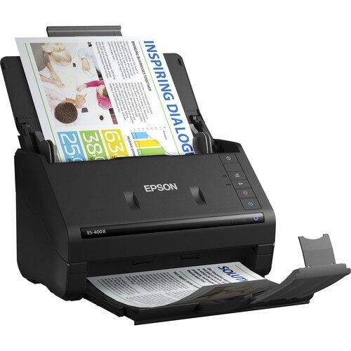 Epson WorkForce ES-400 II - Document scanner - Contact Image Sensor (CIS) Duplex-Legal-600 dpi x 600 dpi-up to 35 ppm (mono) / up to 35 ppm (color)-ADF (50 sheets)-up to 4000 scans per day-USB 3.0