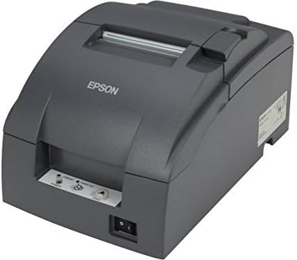 Epson TM U220B Receipt printer two-color (monochrome) dot-matrix-Roll (7.6 cm)-17.8 cpi-9 pin-up to 6 lines/sec-capacity: 1 roll-serial-cutter-dark gray