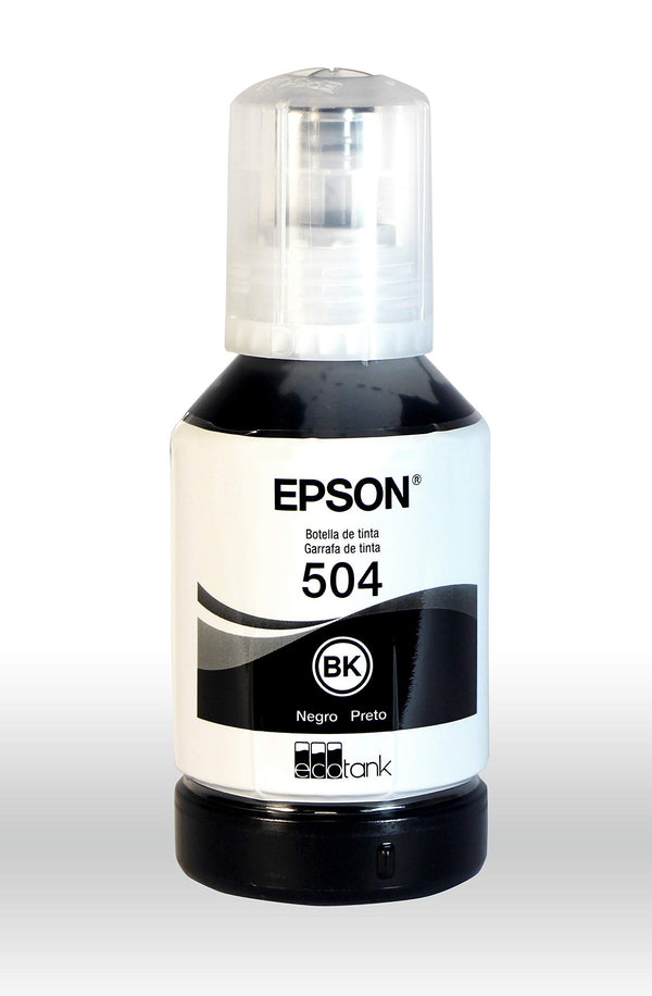 Epson Botella De TINTA T504 COLOR NEGRO CONTENIDO 127ML PARA IMPRESORAS L4160