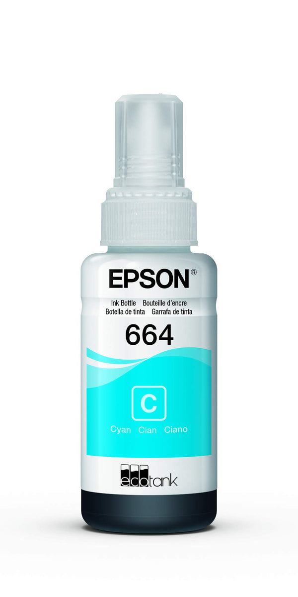 Epson Botella de Tinta T664 / T664220 AL / Cyan / 6500 páginas / EcoTank