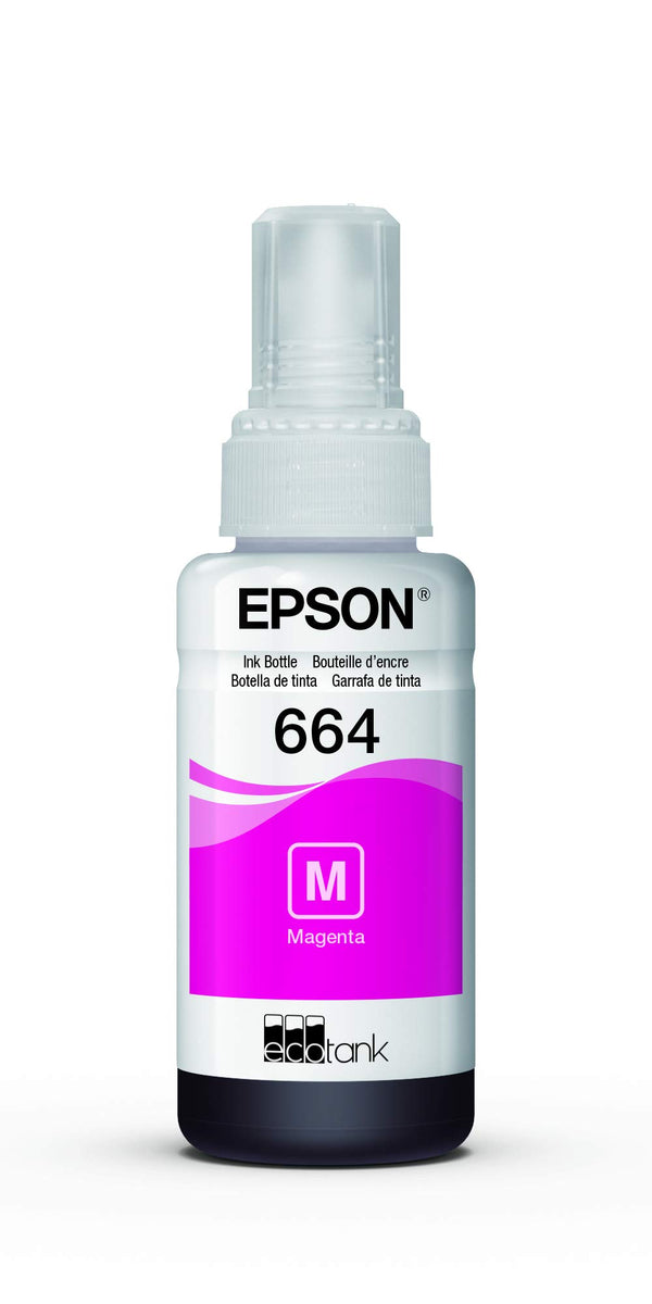 Epson Botella de Tinta T664 / T664320-AL / Magenta / 6500 páginas / EcoTank